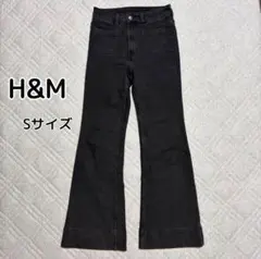 H&M レディース ブーツカットデニム ダークグレー S