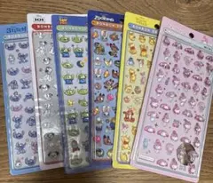 【正規品 】サンリオ　ディズニー　ボンボンドロップシール6点
