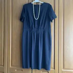 【3/20まで】試着のみ　ICB 大きいサイズ44 紺色半袖 ワンピース