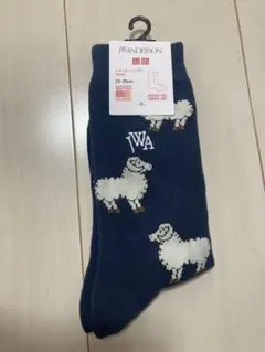 ユニクロJW ANDERSON ヒートテック羊柄ソックス 23-25cm