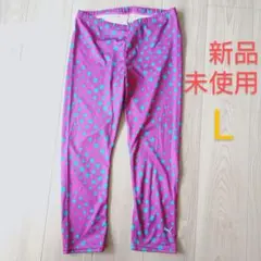 【新品未使用】Lサイズ PUMA プーマ スパッツ 水玉ピンク 紫 ヨガレギンス
