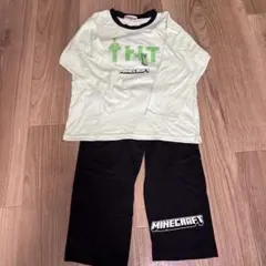 Minecraft TNTデザイン 長袖パジャマ 130