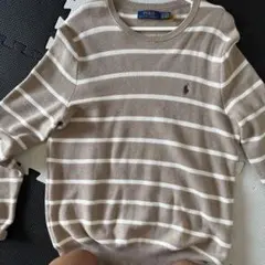 POLO RALPH LAUREN セーター ベージュストライプ 値段交渉ありのサムネイル