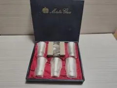 メタリックグラス　5客揃 　　ビールグラスタンブラー酒器《昭和レトロ》