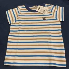 【ダブルビー】 新品未使用です　ボーダー　Tシャツ　半袖　くまちゃん　ミキハウス