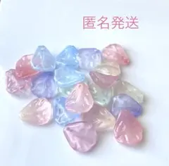 No.209　チェコ ガラス　花びら　ハンドメイド　パーツ　アソート　10個