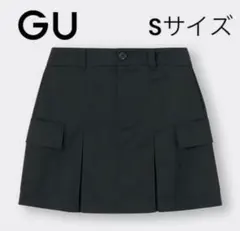GU ローウエストカーゴミニスカート カーゴポケット Sサイズ　黒のサムネイル