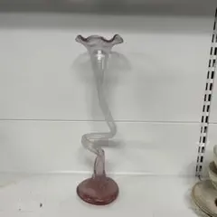 美品 一輪挿し 花瓶 フラワーベース ガラス 昭和レトロ オブジェ 1-2