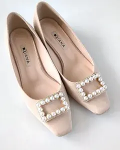 ダイアナ*パールバックル/ラインストーン　パンプス