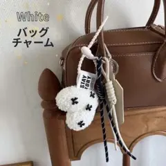 じゃらじゃらバックチャーム ハート モコモコ リボン キーホルダー レディース