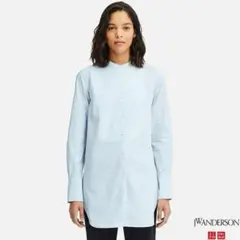 UNIQLO × JW ANDERSON ノーカラー タキシードロングシャツ