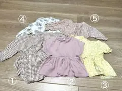 ベビー服 トップス ショートパンツ 6点セット バースデイ 長袖 半袖 80