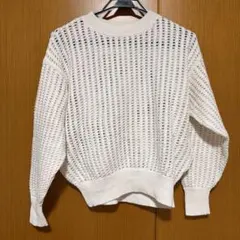 GREEN LABEL RELAXING 透かし編みニット