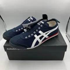 新品 Onitsuka Tiger スリッポン ネイビー/ホワイト 24.5cm