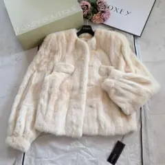 新品同様★超希少!!限定品 フォクシー 定価180万 パールミンク 毛皮 コート