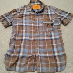 Levi Strauss & Co. 半袖シャツ L ブラウン系チェック