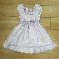 Shirley Temple 薄紫ドット柄ワンピース 110