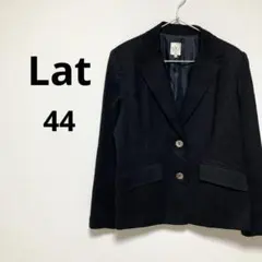 ラット レディース テーラードジャケット 黒 ブラック シンプル 無地 LL