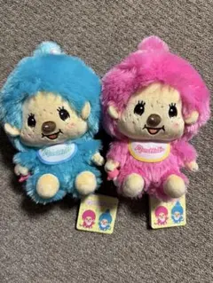 モンチッチ ぽってりお手玉ぬいぐるみ2 ピンク　ブルー　2種セット