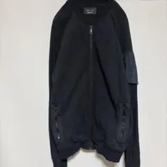 ZARA MAN ブラックコットンジップアップブルゾン xlサイズ