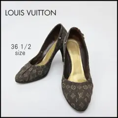 ■ 47971 ルイヴィトン パンプス モノグラム ベルトデザイン キャンバス*
