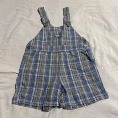 オシュコシュ　4T チェックショートオーバーオール　サロペット　古着