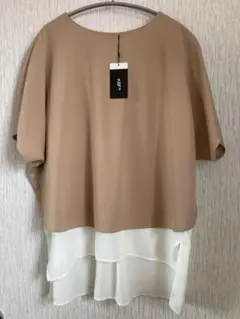 KBF+ シフォンレイヤードプルオーバー キャメルのサムネイル