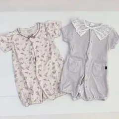 ロンパース 2着セット 50〜70 女の子 春夏 tete a tete