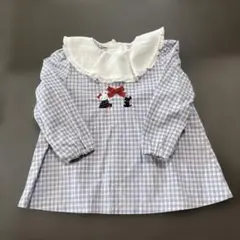 familiar ファミリア　ギンガムチェック刺繍シャツ　サイズ90