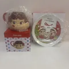不二家 ペコちゃん フェイスマグ＆クリスマスプレート 2023