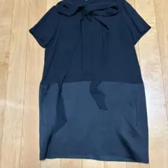 MIUMIUノースリーブダークブルーウールドレス - メルカリ