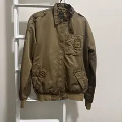 adidas ナイロンジャケット　トラックジャケット　M ベージュブラウンカーキ