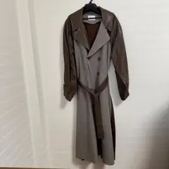 MURUA ムルーア トレンチコート チェック フェイクレザー ベルト付き