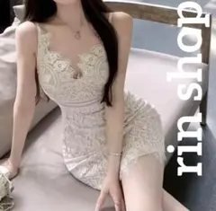 韓国服 ワンピース 白ミニワンピースシアードレス 白レース あざと可愛い