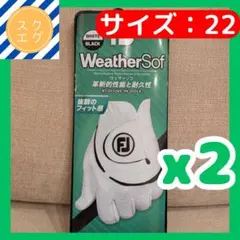フットジョイ グローブ ウェザーソフ FGWF23 ホワイト 22cm 2枚のサムネイル
