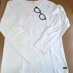 branshes 長袖カットソー 150 ホワイト 眼鏡刺繍
