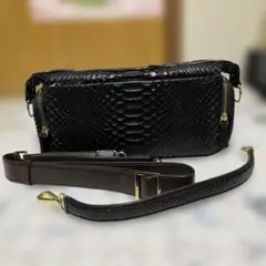 トウカゲン パイソン2WAYショルダーバッグ ブラック