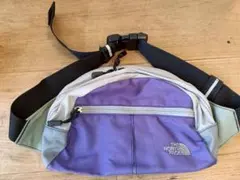【美品】ノースフェイス ウエストバッグ パープル×グリーン ゴールドウイン 完売