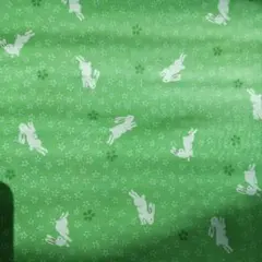 うさぎ　グリーン　緑　和柄　生地