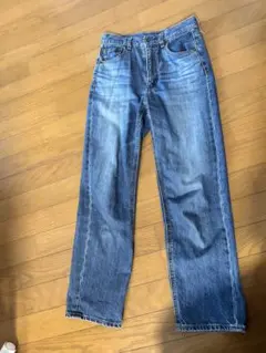 GU ブルー ハイウエスト　ストレートデニム