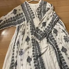 CRAFT ペイズリー柄 ロングワンピース