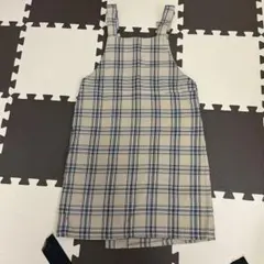 GU チェックサロペットスカート　150㎝