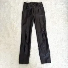 H224 トゥモローランド BALLSEY 羊革　本革レザーパンツ ラムレザー