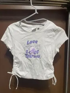 GU ESTHER BUNNY ホワイト クロップドTシャツ M