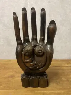 手オブジェ　木製　置物
