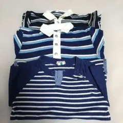 匿名配送!男の子 長袖ボーダーカットソー 3枚