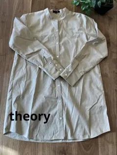 Theory 長袖シャツ ベージュ ノーカラー - メルカリ