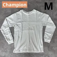 Champion チャンピョン　ホワイト　長袖　Tシャツ　ロンT シンプル　M