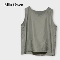 ミラオーウェン ノースリーブ カットソー 薄手 グレー S-M相当