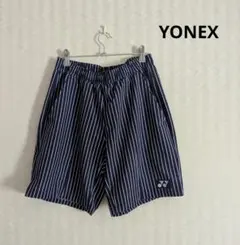 美品!!　YONEX ネイビー ストライプ パンツバドミントン　ユニＬサイズ